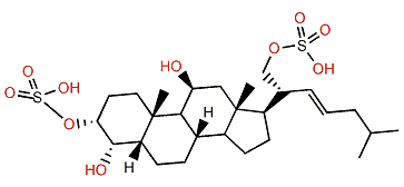 (22E)-5b-Cholest-22-en-3a,4a,11b,21-tetrol 3,21-disulfate